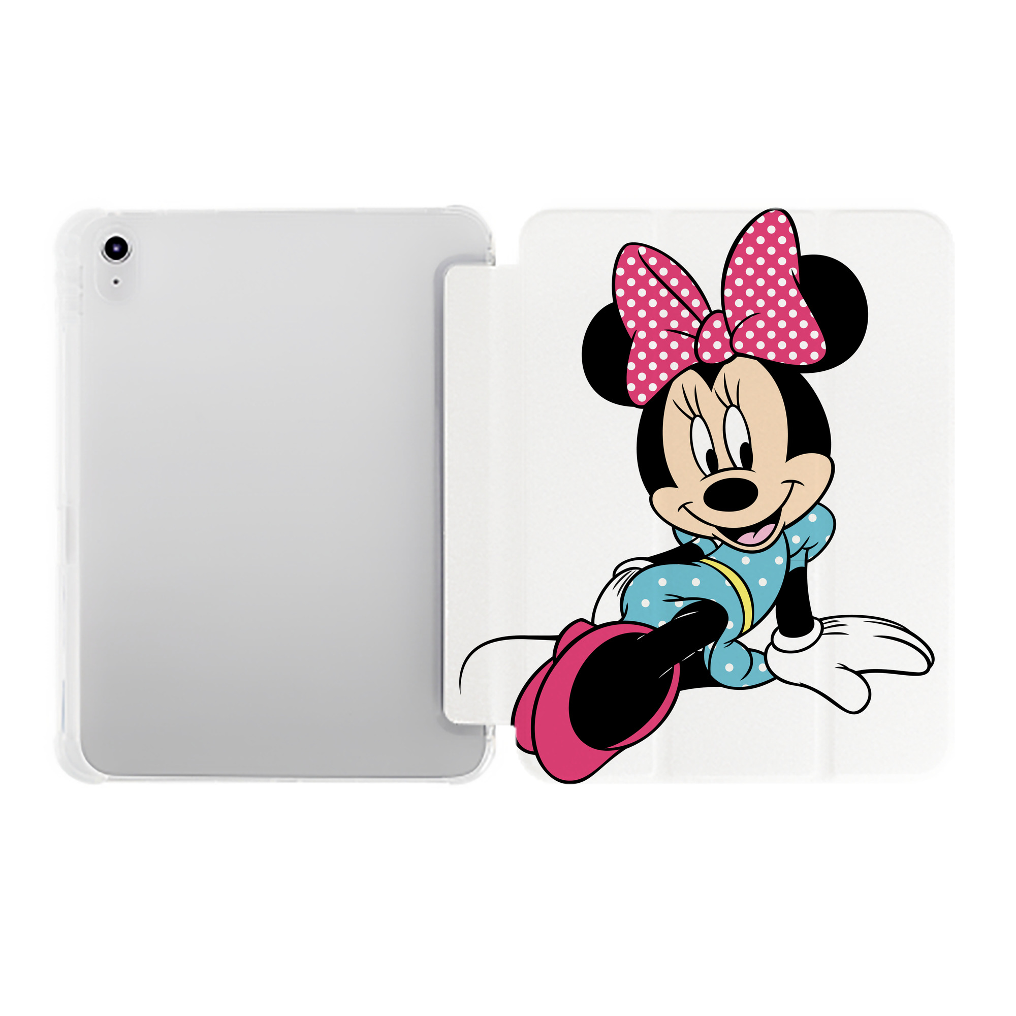 （画像用） ミッキーマウス Mickey Mouse IPad ケース ペン収納付き 三つ折りスタンド PUレザー×シリコン 対応機種9.5/10.5/10.9インチ